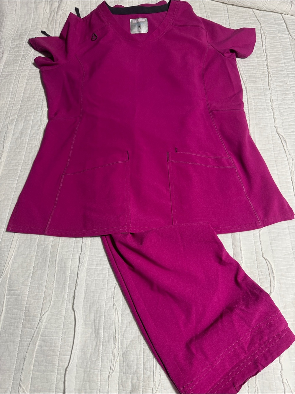 Scrubstar Women's Magenta Medical Jumpsuit Set